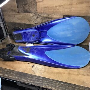 Seaquest Technisub Flippers Idea 3 Blue Compact Open Heel Scuba Diving Swimfins